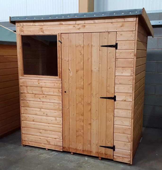 A Suffolk Albany Garden Shed - with a pent roof structure and Tongue and Groove Shiplap. 