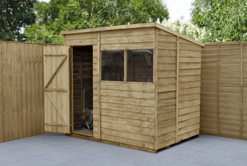 The Overlap Pressure Treated 7x5 Pent Shed by Forest Garden. The perfect and ideal affordable choice for creating an outside learning space.
