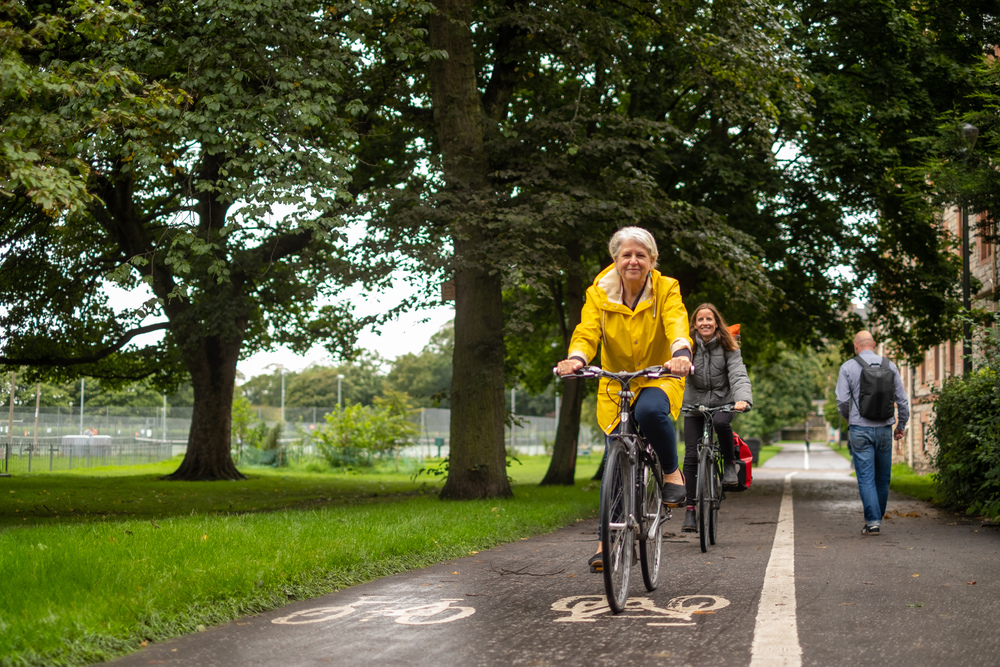 Cycle path in Edinburgh