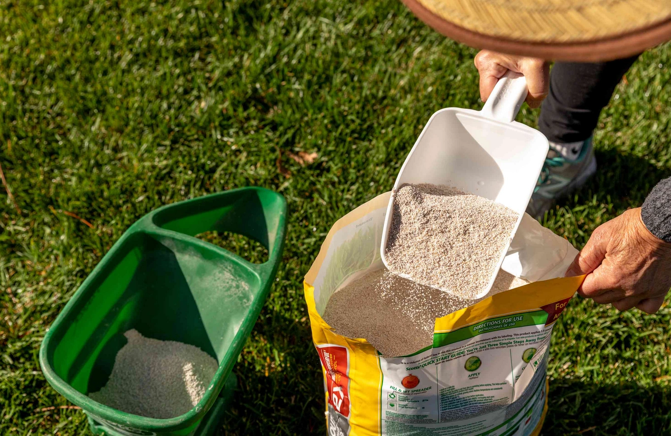 Feeding your lawn after winter is vital. Nitrogen is important to boost growth. 