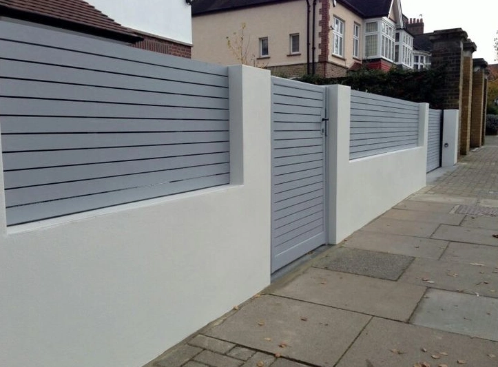Modern slatted fence panels are both sleek and modern, which make it a great choice for a front garden.