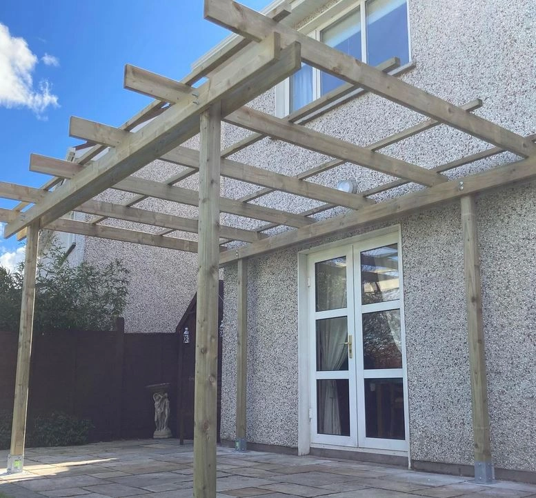 CLS Timber used for an outdoor pergola. CLS Timber is incredibly robust and durable. 