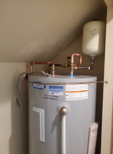 an image of a hot water tank within the home