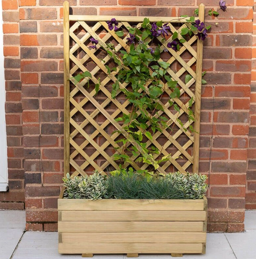 A trellis can work well on patios or terraces - especially as part of a pergola or arbour.