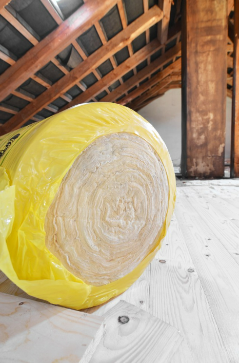 isover wool insulation roll inside loft